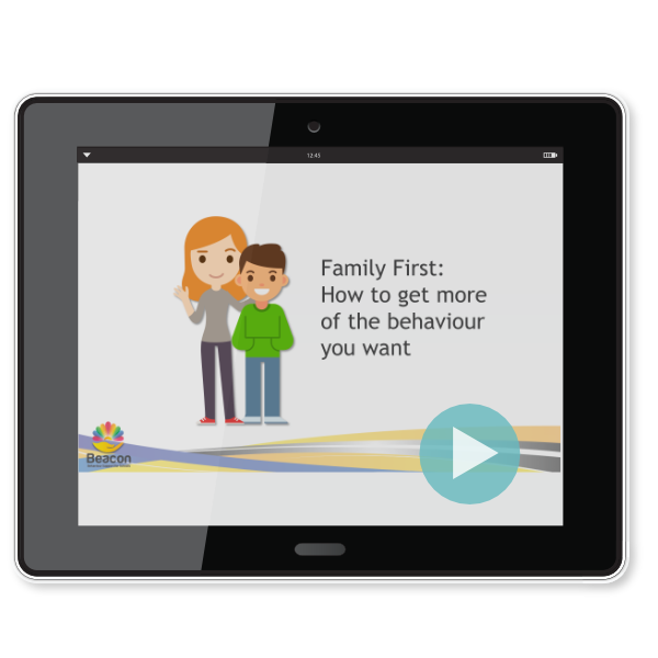 A Family First video being watched on a tablet computer